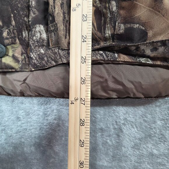 Cabelas Vest Mens Medium Brown Mossy Oak Camo Premier Goose Down Puffer Hunting - Picture 8 of 8